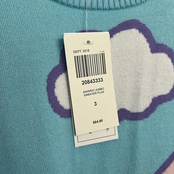 Sanrio Hello Kitty Rainbow Sweater - Blue and Green - Picture 4 of 8